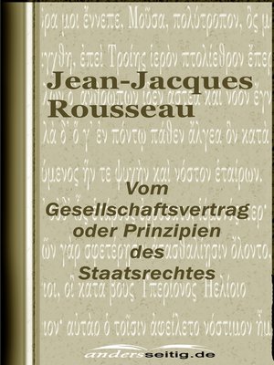 cover image of Vom Gesellschaftsvertrag oder Prinzipien des Staatsrechtes